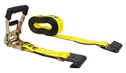 2" x 30' Ratchet Strap with Flat Hook - Yellow, 4000 lbs WLL, Clearance - Sold AS IS