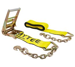 4&quot; x 30&#039; Ratchet Strap  with 5,400WLL  &amp; Chain Anchor End Fitting-Mytee Products