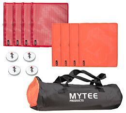 Safety Flags w_ Wire Loops & Mounting Magnets w_ Carry Bag - Truck Safety Supply Kit Pack Image - Mytee Products