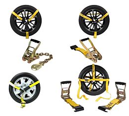 Side Mount Wheel Net with Ratchet config Main Image - Mytee Products