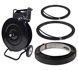 Strapping Cart Dispenser w Black Steel Strapping Coil Roll - Image4 - Mytee Products