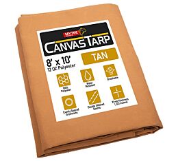 8' x 10' Canvas Tarp - Tan