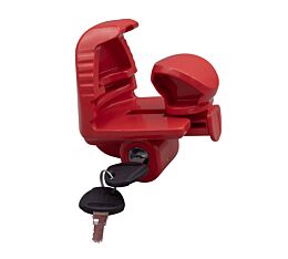 Universal Heavy-Duty Trailer Coupler Lock - Red, Keyed Alike