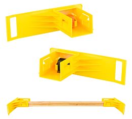 Tuffy Freight Brackets - Yellow Cargo Wood Beam Brackets for Load Bars - Mytee Products