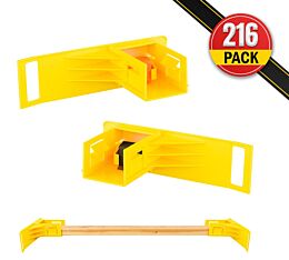 Tuffy Freight Brackets - Yellow Cargo Wood Beam Brackets for Load Bars, Set of 216 Pairs