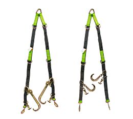 V-Straps Multi Axle Strap Bridle with T-J Hook and Forged J Hook Config Image - Mytee Products