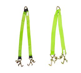 V Bridle Strap Leg w RTJ Clusters, Hi-visibleAbrasion Green Webbing24 - Mytee Products