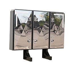 Vaulted Cab Rack w_ 3 Doors 68_x80_x14_ Depth Left Side Front View - Mytee Products