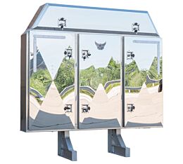 Viking Vaulted Cab Rack w_ 4 Stainless Steel Mirror Finish Doors - 80-7_8_ x 80_ x 11-1_4_ Depth - Mytee Products1