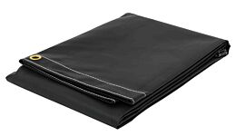 10' x 12' Heavy Duty 18oz Vinyl Utility Tarp - BLACK Color