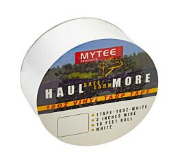 White 18oz Vinyl Tarp Tape, 2_ x 16_ - SOLD BY ROLL ONLY front view- Mytee Products_