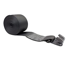 4" Winch Strap with Flat Hook-4" x 30' - Black, WLL 5400 Flatbed Tie Down Strap