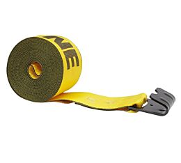 Kinedyne 4" x 30' Winch Strap with Flat Hook - Gold