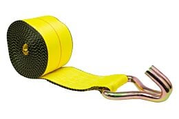 4&quot; x 30&#039; Winch Strap with Wire Hook, Flatbed tie down straps WLL 5400 lbs-Yellow-Mytee Products
