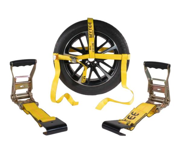 2x10 Inch Yellow Side Mount Wheel Net - 3,333 lbs WLL - Fits wheels 14-17 Inch in size.