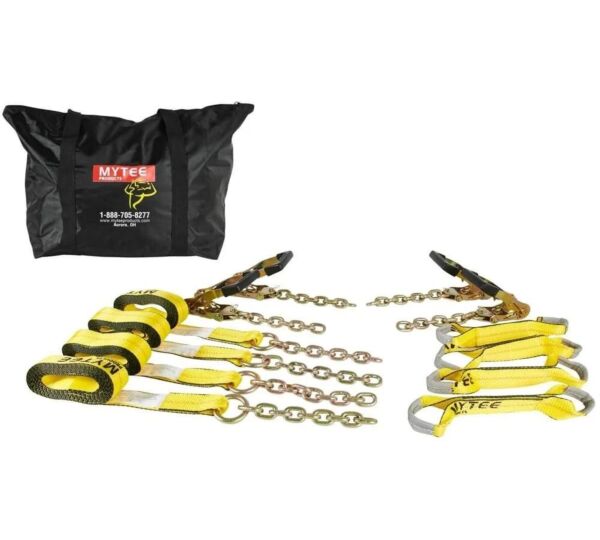 8 Point Tie Down Kit w/ Easy Grip Ratchets 4000# WLL