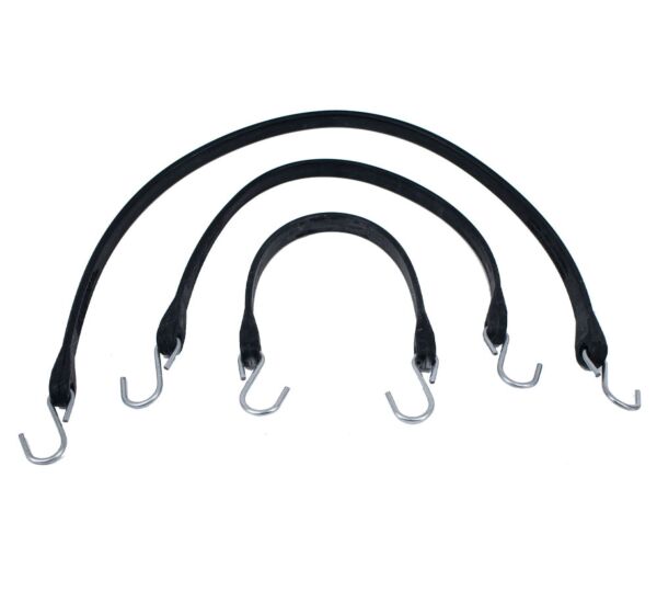 Mixed Box of Natural Rubber Bungees - Crimped "S" Hooks