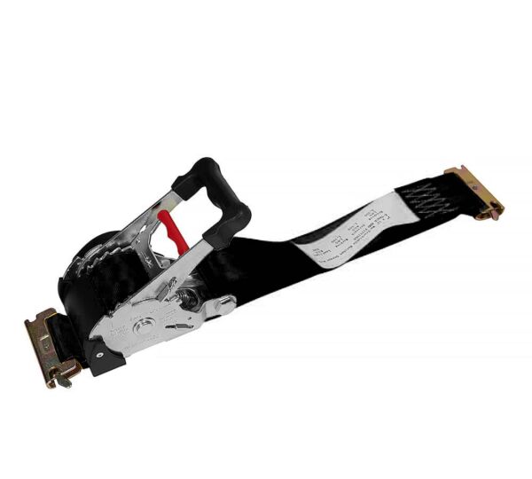 2" x 12' Re-Tractable Ratchet Straps with E-TRACK End Fittings Webbing