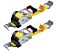 2-Pack 2 X 10' Retractable Ratchet Tie-Down Strap with Narrow Flat Hooks - 1,100 lbs WLL, High-Abrasion Webbing - Mytee Products 2-Pack 2 X 10' Retractable Ratchet Tie-Down Strap with Narrow Flat Hooks - 1,100 lbs WLL, High-Abrasion Webbing - Mytee Products