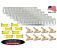 22pc E Track Tie-Down Kit 6 Galvanized Horizontal 5' Tracks 8 D Rings 8 Tie Offs Trailer Cargo Van ATV Tie Down