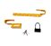 Anti-Theft Yellow Coated Shipping Container Door lock w_ Padlock All View - Mytee Products