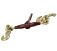 Heavy Duty Ratchet Load Binder w/ 1/2" Grab Hook & 5/8" Slip Hook - 1/2" Grab Hook And WLL 15,000 lbs front view - Mytee Products