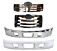 Chrome Front Bumper Cover & Grille Kit w/ Vent, Tow, Trim & Fog Light Holes - Mytee Products