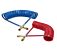 15 Ft Air Brake Coiled Assembly & Accessory Kit w/ 12" & 40" Pigtails – Includes 7-Way ABS Coil, Standard Aluminum Gladhands (Service & Emergency), Red & Blue Gladhand Grip Handles  - Mytee Products1