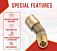 DOT 45° Male Non-Swivel Elbow Push-Lock Air Brake Fitting - Special Features -  Mytee Products