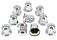 Chrome Metal Push-On Lug Nut Cover with Flange, 33mm, 2” (H), (Set of 10 Pcs) Chrome Metal Push-On Lug Nut Cover with Flange, 33mm, 2” (H), (Set of 10 Pcs)