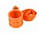 (8 Pack) King Pin Lock, Orange Powder Coated with Safety Ribbon (8 Pack) King Pin Lock, Orange Powder Coated with Safety Ribbon