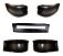 3 PC Bumper Cover Assembly, Black, Plastic w/ And w/o Fog Light Holes Replaces 564.96064 - Mytee Products