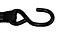 1" x 6' Ratchet Straps with Close view Of S-Hook Motorcycle Tie Down - Black Color - Mytee Products