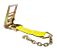 4 in. x 30 ft. Yellow Color Ratchet Strap with Chain Anchor, WLL 5400 Lbs Front View - Mytee Products 4 in. x 30 ft. Yellow Color Ratchet Strap with Chain Anchor, WLL 5400 Lbs Front View - Mytee Products
