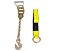 2" Car Tie Down Strap with O-Ring and Gold Chromate Ratchet with chain anchor by Mytee Products 2" Car Tie Down Strap with O-Ring and Gold Chromate Ratchet with chain anchor by Mytee Products
