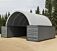 Shipping Container Building Shelter - 21 oz 610 gsm PVC Dark Gray Cover, No End Walls - Mytee Products5