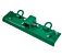 Tractor Bolt-on Plate Green Color with D Ring and Grab Hook Buckets - 22x5 Inches with Hitch pin and Silencer Pad Plate Angle View - Mytee Products