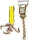 Ratchet with 12" Chain Extension and 8' RTJ Strap Close View from front by Mytee Products