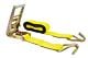 3" x 30' Yellow Ratchet Tie-Down Straps w/ Wire Hook 15000 Lbs Capacity