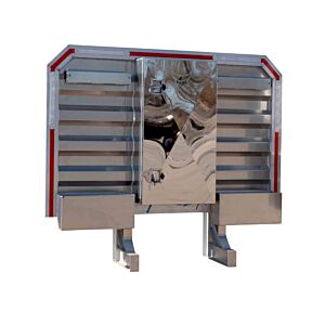 68" x 80" Viking Headache Rack - Mini Vault, 2 Hangers & Half Trays