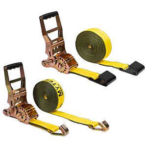 Ratchet Tie-Down Strap - Gear-Driving Reverse-Action Design