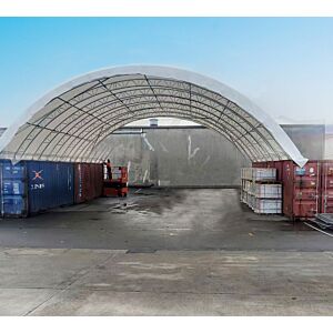 40'(L) x 60'(W) Double Truss Shipping Container Shelter, No End Walls