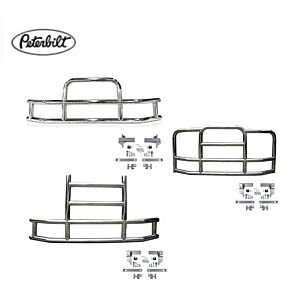 Deer Grille Bumper Guard for Semi Truck with Brackets Compatible with Peterbilt