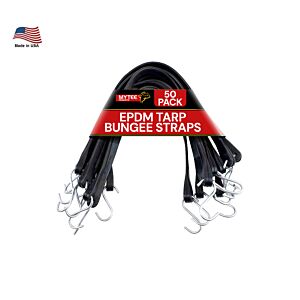 EPDM Tarp Bungee Straps -50 Pack, Made in USA