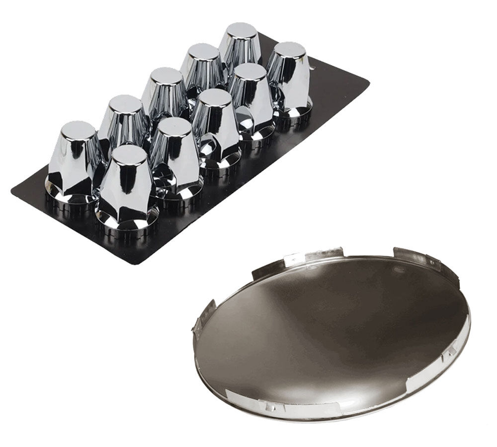 Maxx 33mm Chrome Lug Nut Covers – Screw-On Tube Style, ABS Plastic, Qty 60