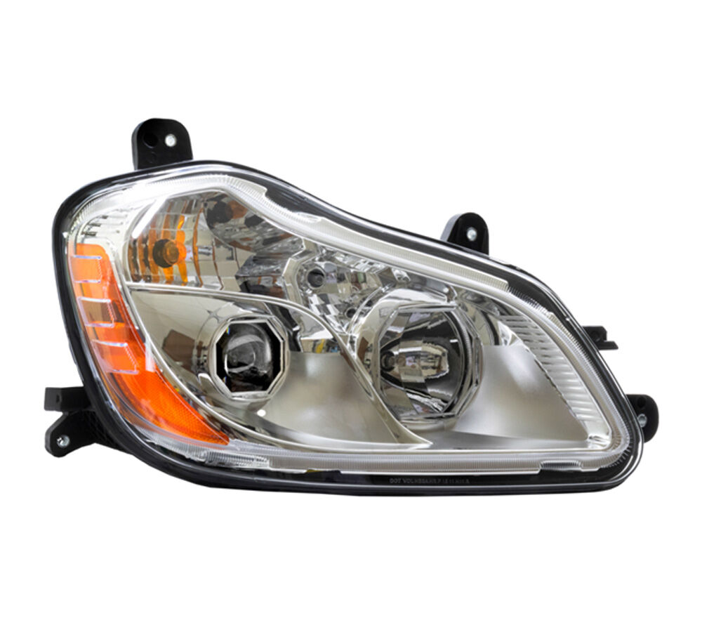 LEAVAN Driver Side Headlight Assembly For Kenworth T680 2013-2021 Halogen Chrome