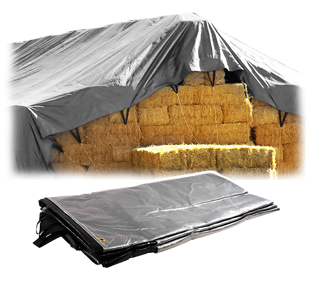 P-Line 10' X 20' Heavy Duty Poly Tarp – Green/Black, Waterproof Cover For Tent, RV, Tarpaulin