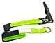Auto Tie Down Straps w/ Flat Hook (High Visibility Green Webbing)