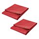 (2 Pack) 8' x 10' Heavy Duty Red 18oz Vinyl Utility Tarp