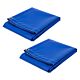 (2 Pack) 10' x 12' Heavy Duty 18oz Vinyl Utility Tarp - BLUE Color